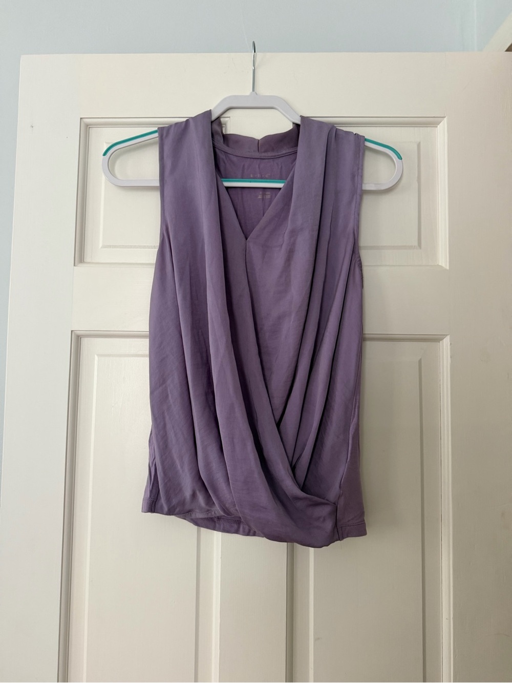 a new day Sleeveless Draped V-Neck Top - Purple